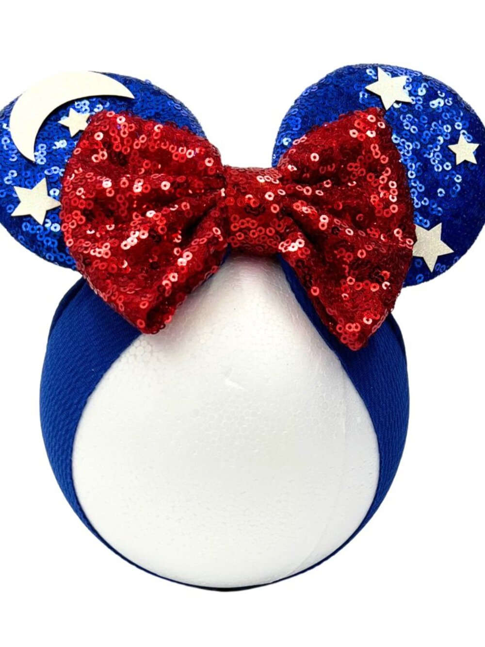 Baby Sorcerer Wizard Mouse Ears Headband Blue Red Sequin Fantasy Park Inspired